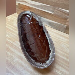 Evangeline Canada 931 Vintage Ceramic Drip Glaze Pottery Dish